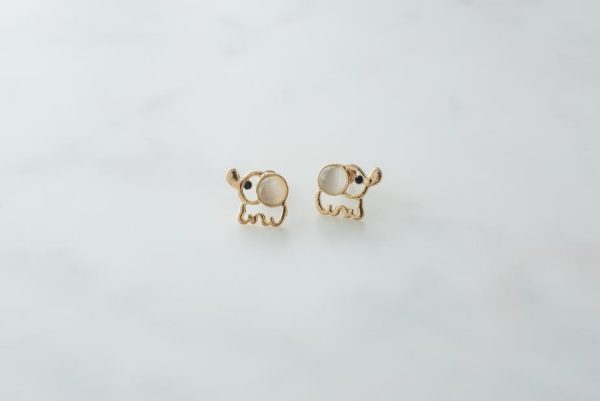 Gold Elephant Earrings Cheap