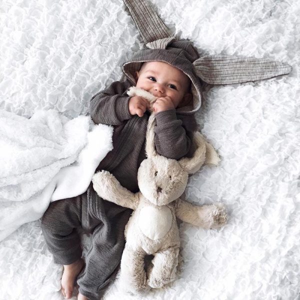 Ear gray rabbit  Romper Jumpsuit Supply