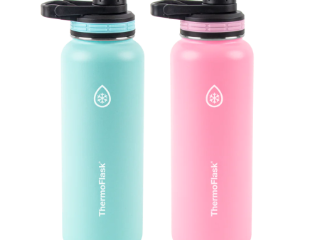 Savings Bundle 2pc 40oz Bottle w  Chug Lid - Sky + Strawberry For Discount