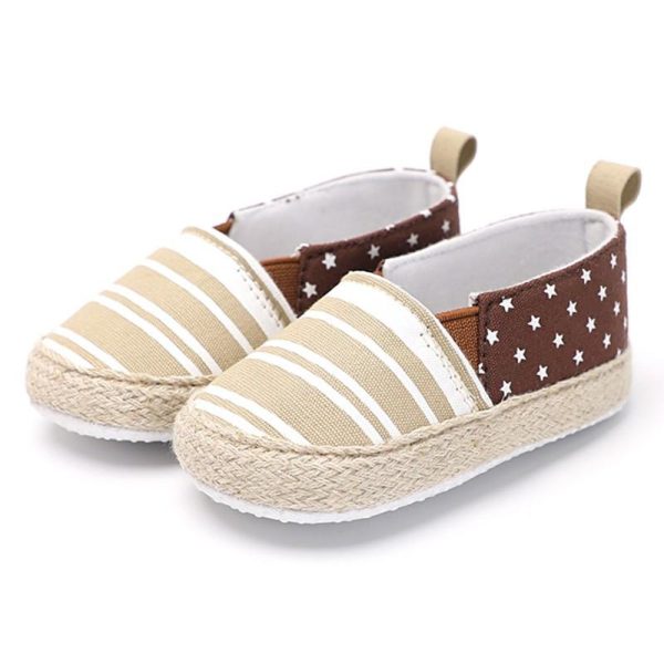 Baby Boy Girl Stripe Stars Stitch Casual Shoes on Sale