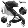 Baby Jogger® City Tour™ 2 Double Travel Stroller | Lightweight, Foldable & Portable Double Stroller | Pitch Black Online Sale