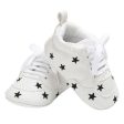 Soft Baby First Walkers Infant Toddler Star Embroidery Anti Slip Lace-Up Shoes Newborn Kids Pentagram Bandage Sneaker Prewalker For Sale