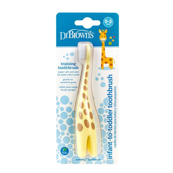 Dr Brown s Infant-To-Toddler Toothbrush Giraffe 0-3 Years Sale