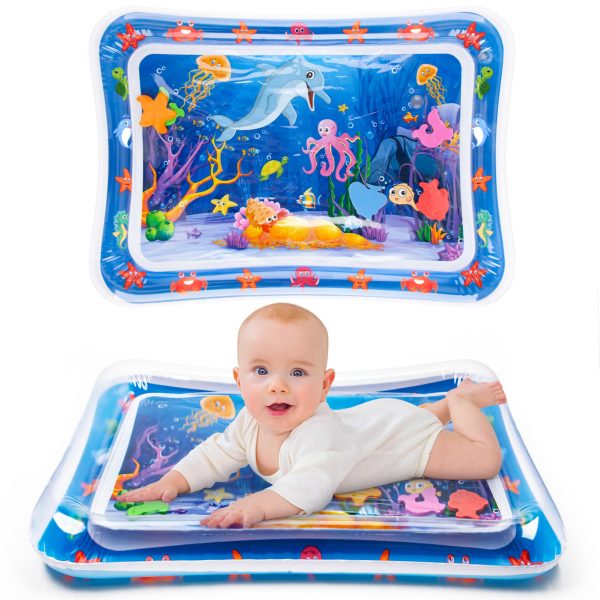 Tummy Time Water Mat丨Inflatable Tummy Time Water Play Mat for Babies, Infants and Toddlers 3 to 12 Months Promote Development Toys Baby Gifts Online now