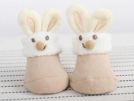 Newborn Toddler Baby Boy Girl Socks Cute Bunny Ears Floor Socks Anti-Slip Baby Step Sock on Sale