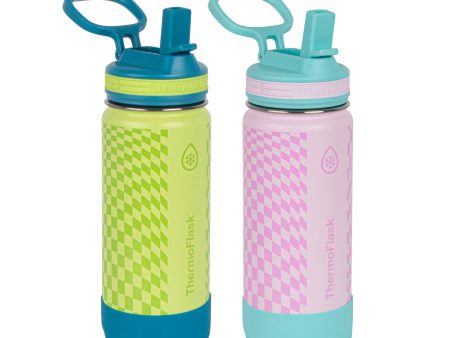 16oz Kids Straw Bottle 2pk Discount