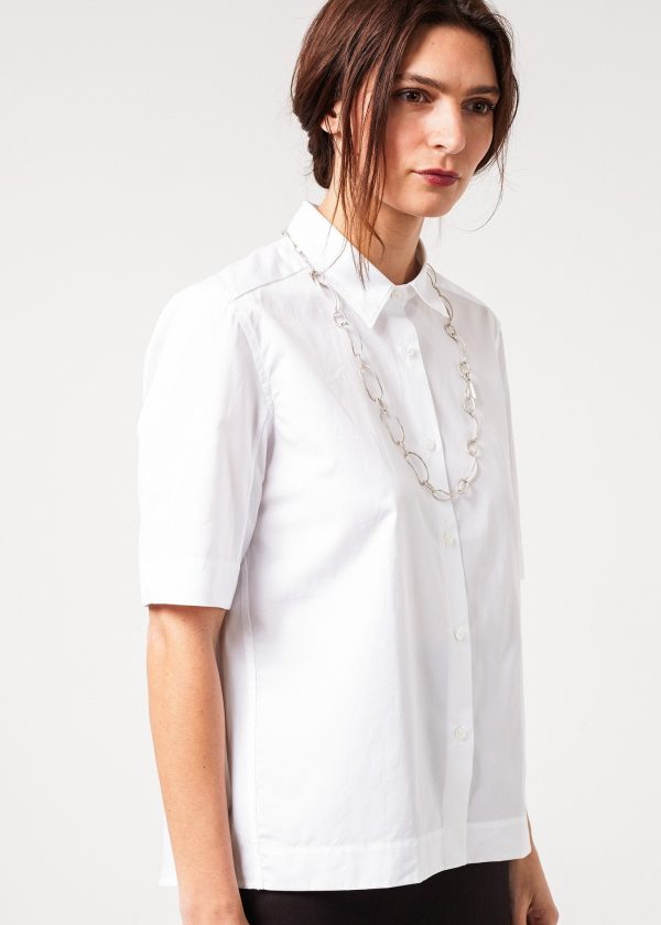 Lara Shirt in White For Discount