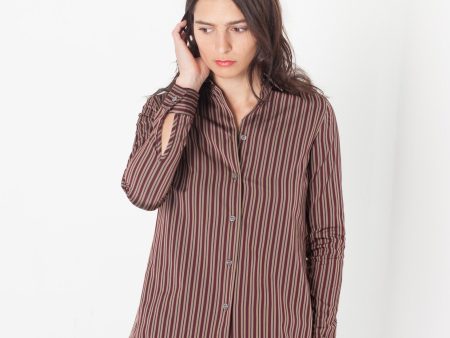 Sheen Button-Up in Red Tan Online now