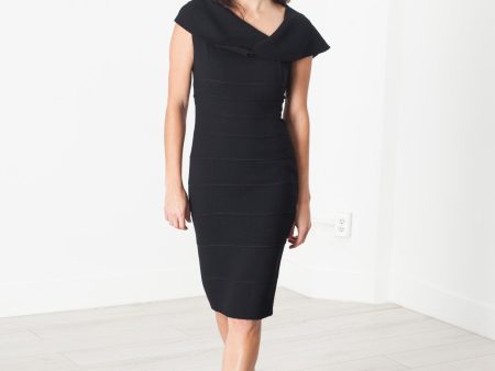 Asymmetric Dress in Black For Cheap