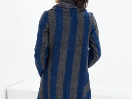 Petale Coat in Silver Blue For Cheap