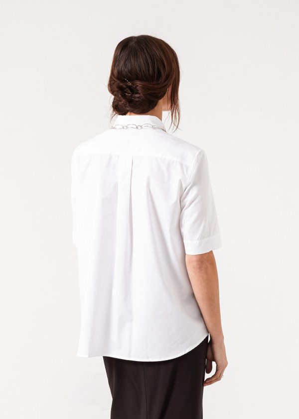 Lara Shirt in White For Discount