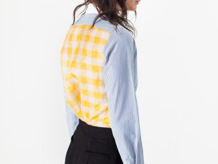 Longsleeve Blouse in Blue Stripe Sale