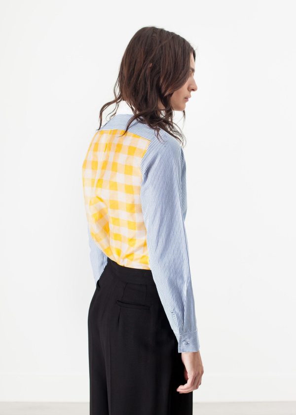 Longsleeve Blouse in Blue Stripe Sale