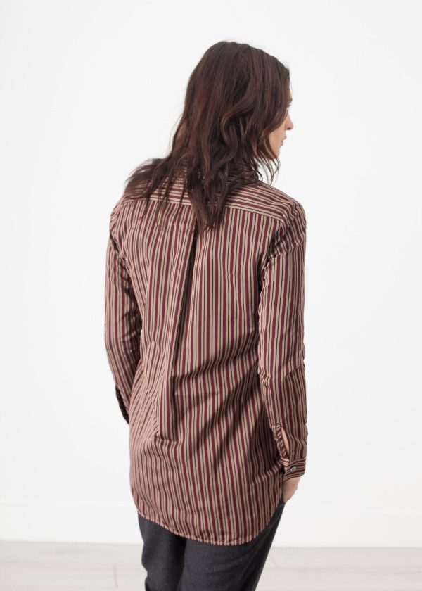 Sheen Button-Up in Red Tan Online now