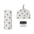 Lulujo Hello World Newborn Hat & Swaddle Set For Discount