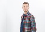 Riccardo Button-Up in Plaid Multi Online Sale