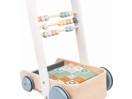 Janod Sweet Cocoon Cart with ABC blocks Discount