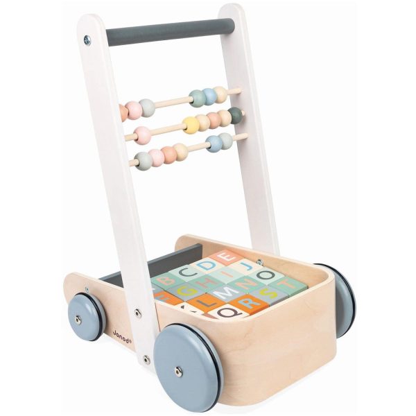 Janod Sweet Cocoon Cart with ABC blocks Discount