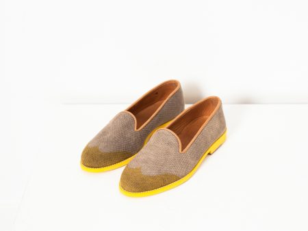 Wingtip Loafer in Yellow on Sale