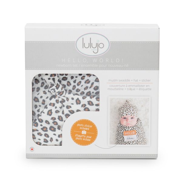 Lulujo Hello World Newborn Hat & Swaddle Set For Discount