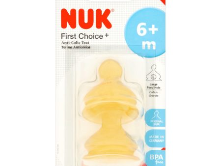 NUK First Choice+ Latex Teat Size 2 Large Hole on Sale