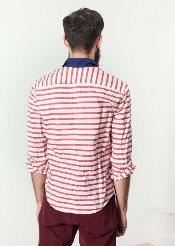 Luke Shirt in Red Stripe Online Sale