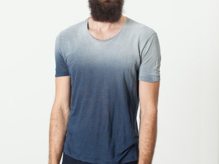 Overprint T-Shirt in Navy For Cheap