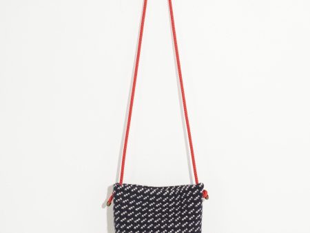 Wool Shoulder Pouch in Black White Online Hot Sale