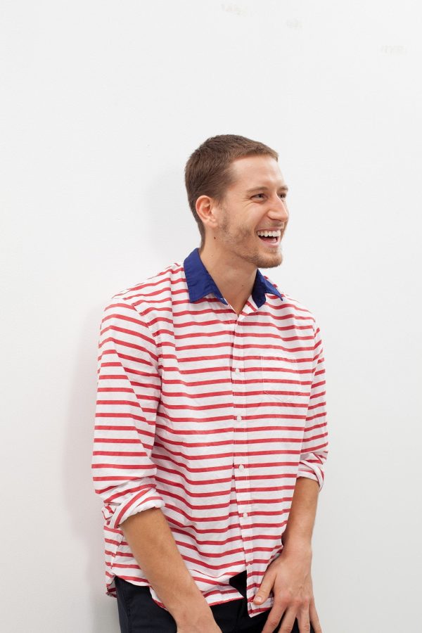 Luke Shirt in Red Stripe Online Sale