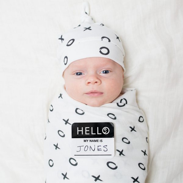 Lulujo Hello World Newborn Hat & Swaddle Set For Discount