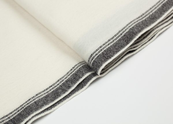 Edged Wool Scarf in Off White Online