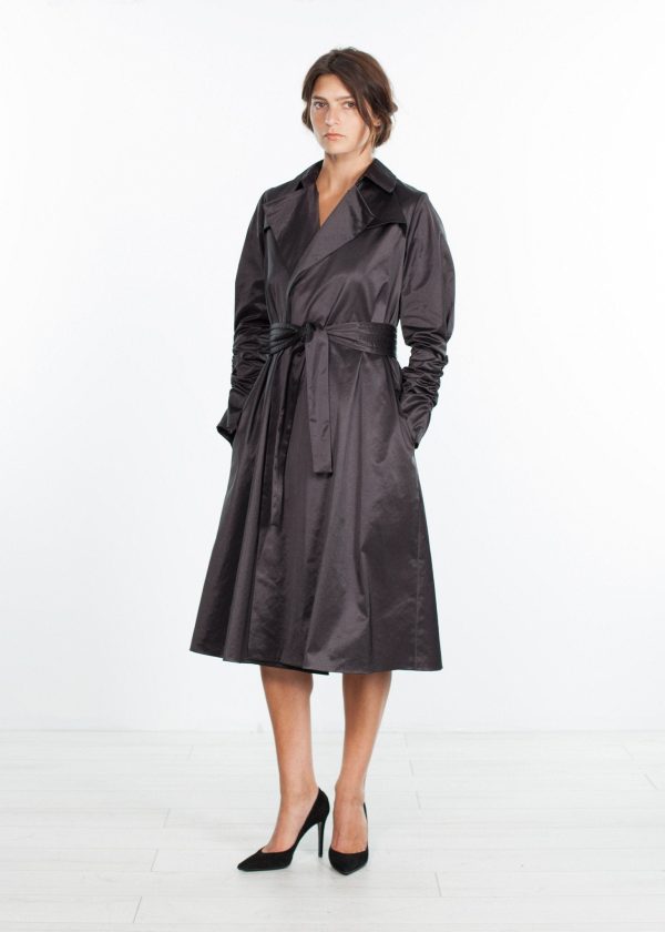 Trench Coat in Black For Discount