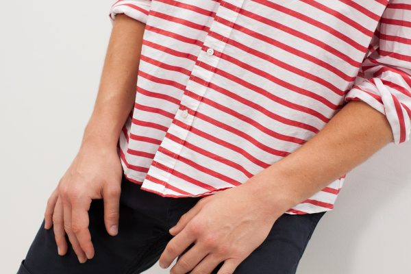 Luke Shirt in Red Stripe Online Sale