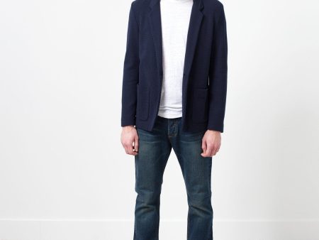 Cotton Jacket in Navy Cheap