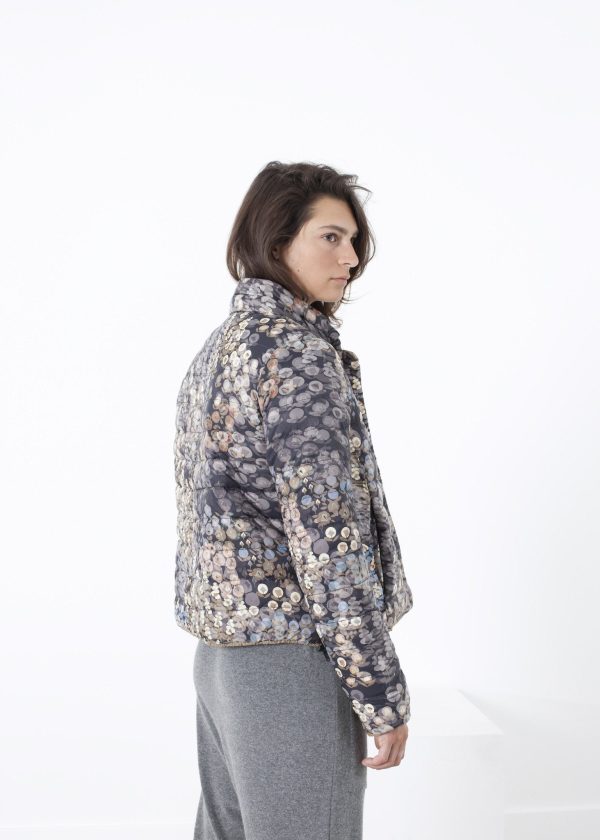 Deione Coat in Graphite Floral Discount