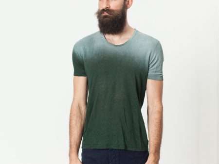 Overprint T-Shirt in Green Online Hot Sale