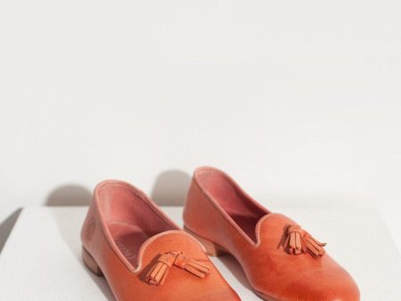 Leather Loafer in Rose Hot on Sale