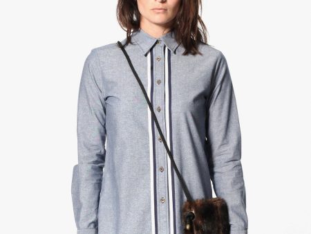 Chambray Boyfriend Shirt in Blue Sale