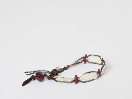 Garnet Bracelet in Frothy Pearl Sale