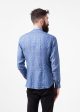 Linen Button Up in Blue Diamond Fashion