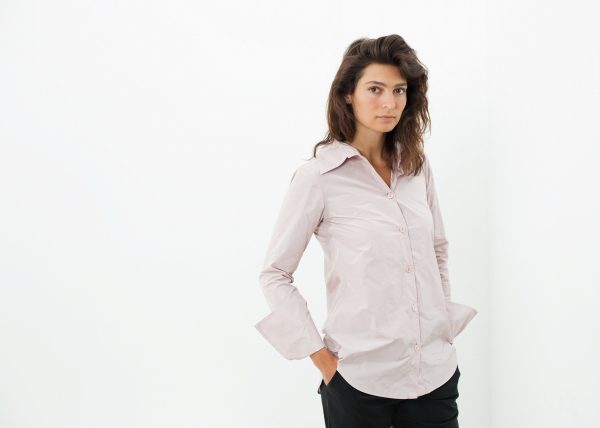 Pointed Collar Blouse in Rose Online Sale