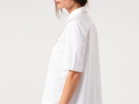 Lara Shirt in White For Discount