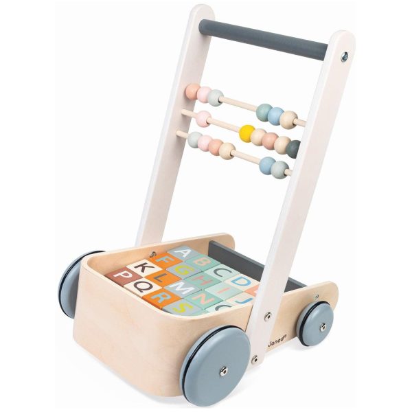 Janod Sweet Cocoon Cart with ABC blocks Discount