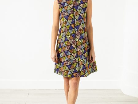 Triangle Sleeveless Dress in Multi Fashion